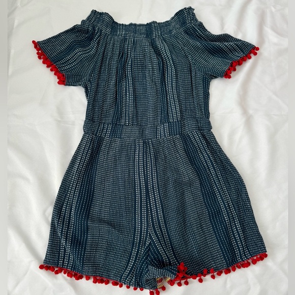 [Anthropologie] Pommed Off the Shoulder Romper - Picture 10 of 11